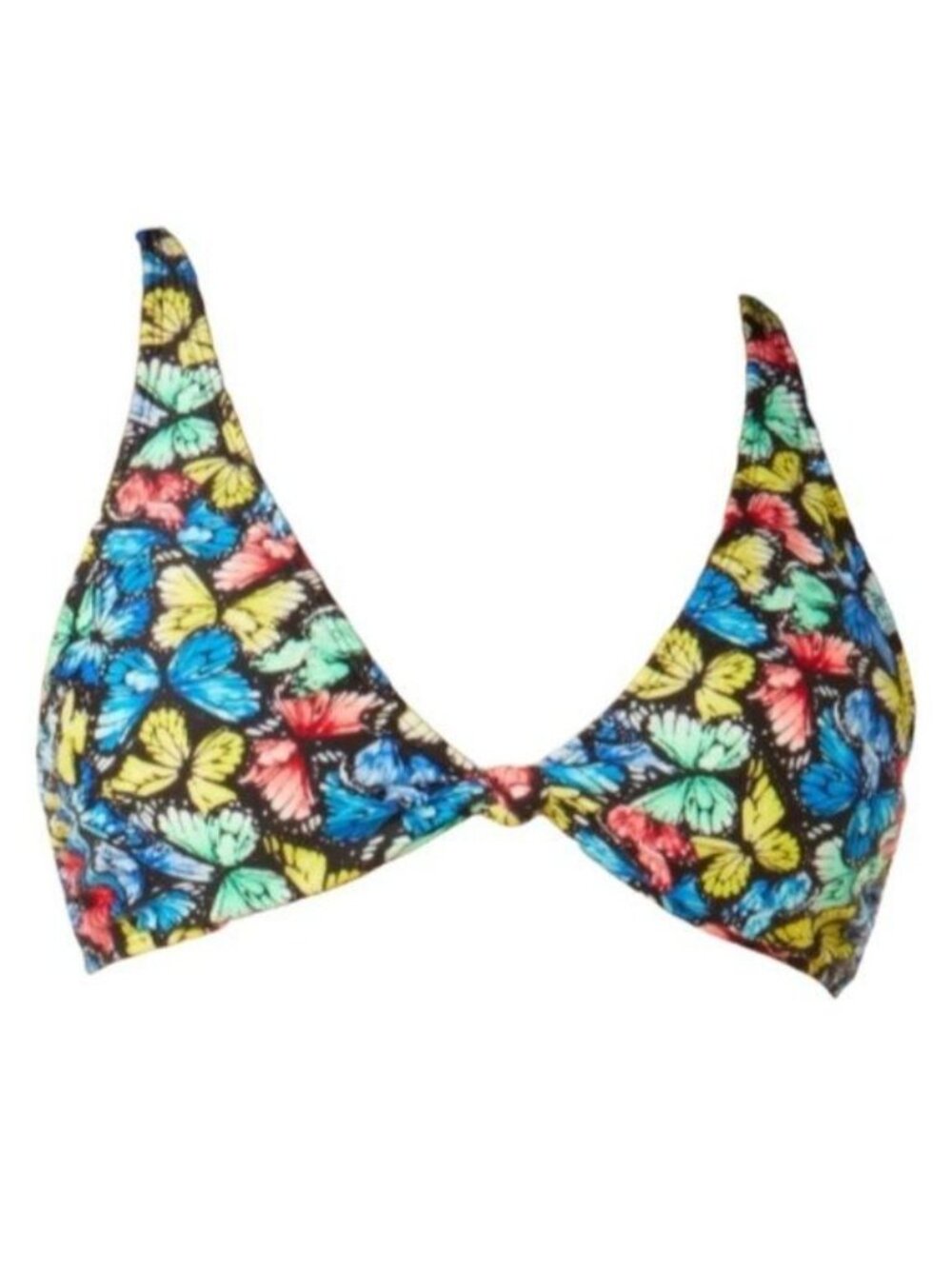 Black Butterfly Bikini Swimsuit TOP Multicolor Junior's Medium 7/9 LR117